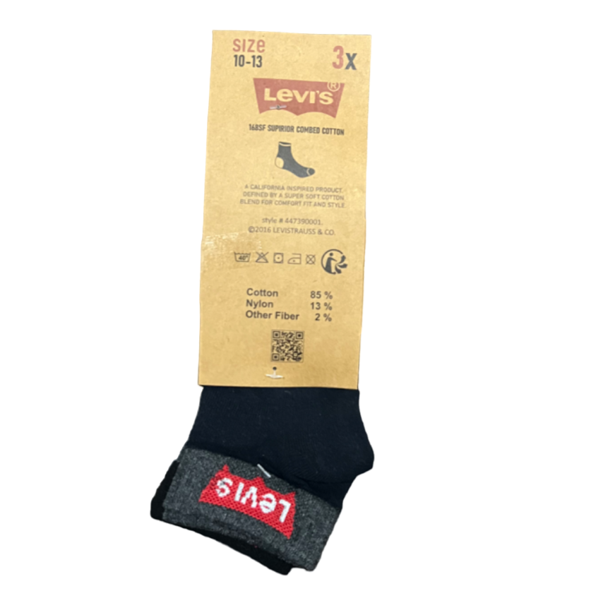 ST Branded L-E-V-I-S Ankle Socks 15 (Pack Of 3)