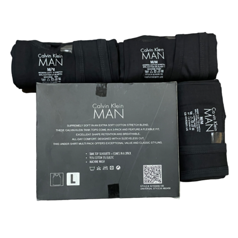 ST Premium C-a-l-v-i-n K-l-e-i-n Vest Black (Pack Of 3)