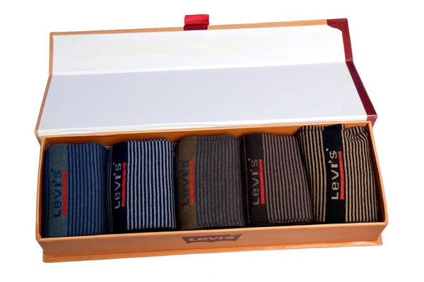 ST Branded L-E-V-I-S Formal Full Socks (pack of 5)