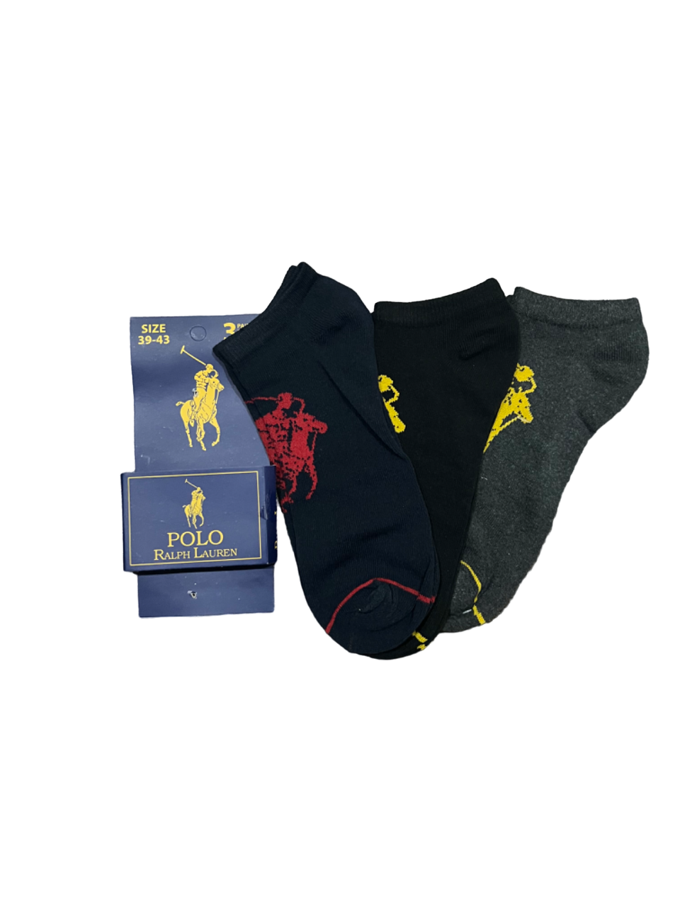 ST BRANDED P-O-L-O Ankle SOCKS 4  PACK OF 3